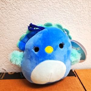 NWT Squishmallows Priscilla Blue Peacock Bird 5in
